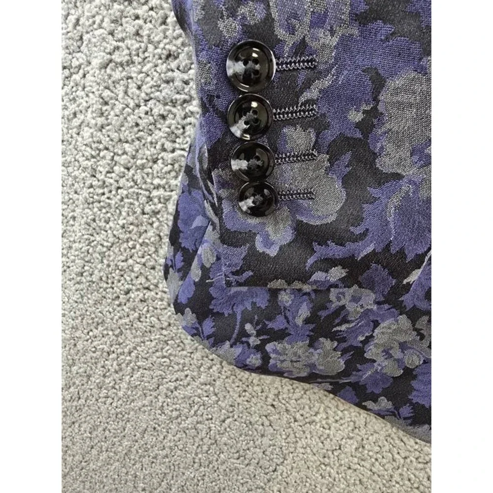Tayion Classic-Fit Floral Jacquard Dinner Jacket Men's 42R Grey/Purple Notch